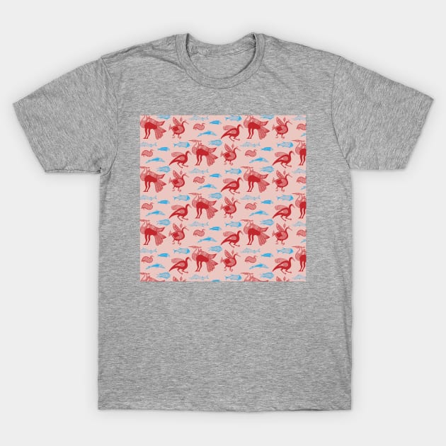 Cypriot bird geometric fish - timeless abstraction T-Shirt by LeahHa